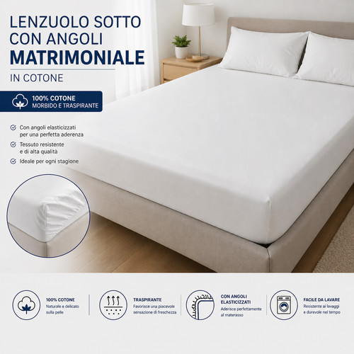 Lenzuola sotto matrimoniale - lenzuola,