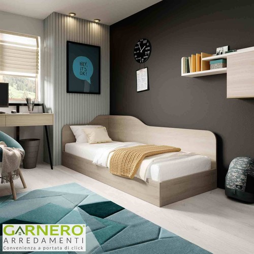 Letto singolo contenitore alex - letto,