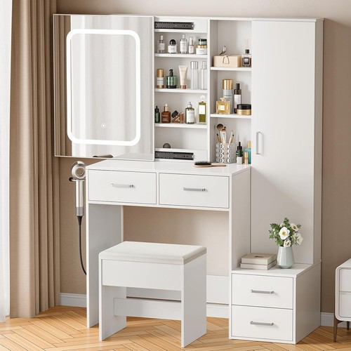 Bianco toeletta con tre - bianco,